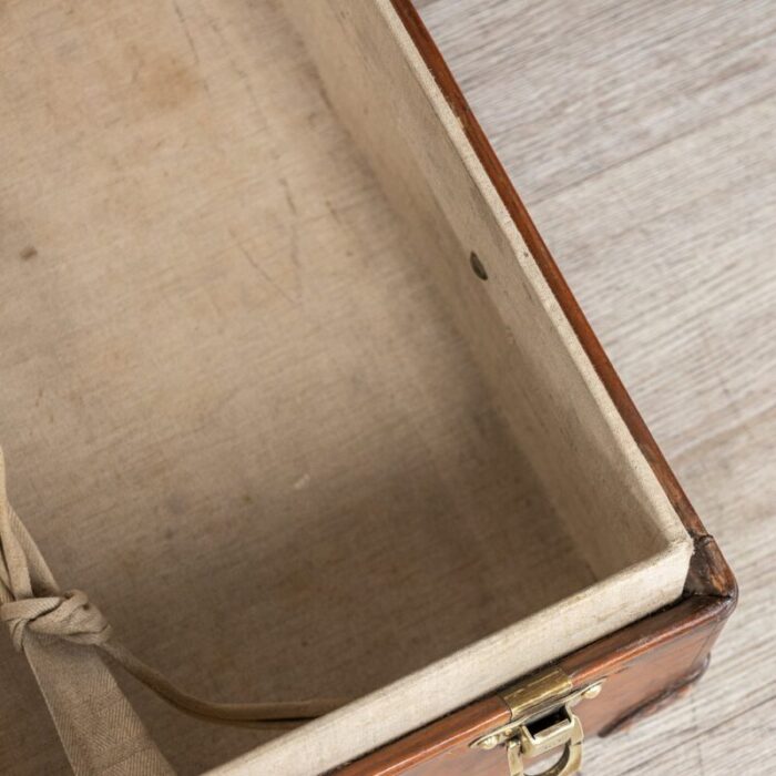 antique 20th century suitcase in natural cow hide from louis vuitton france 1910s 23