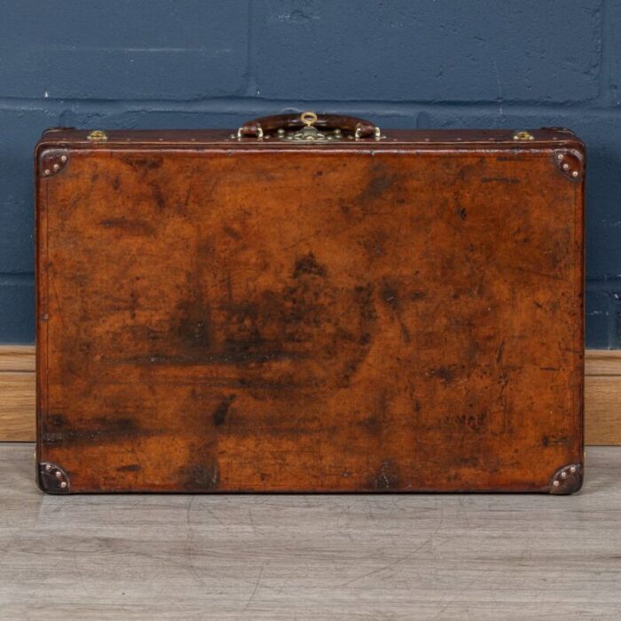 antique 20th century suitcase in natural cow hide from louis vuitton france 1910s 25