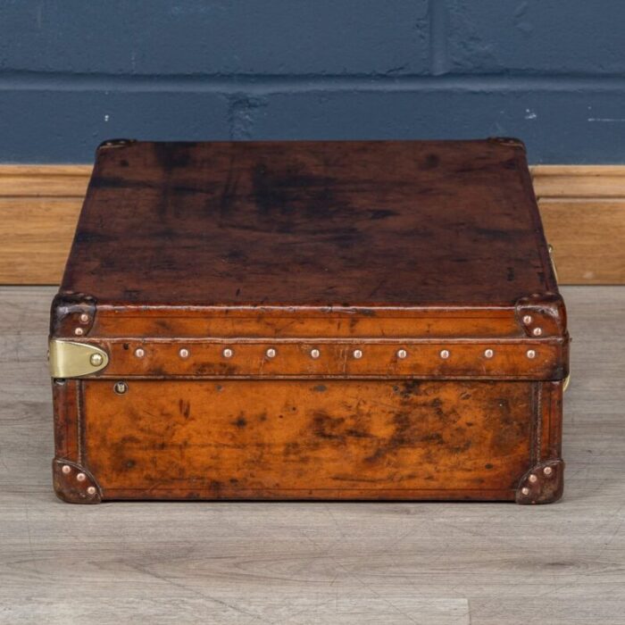 antique 20th century suitcase in natural cow hide from louis vuitton france 1910s 27