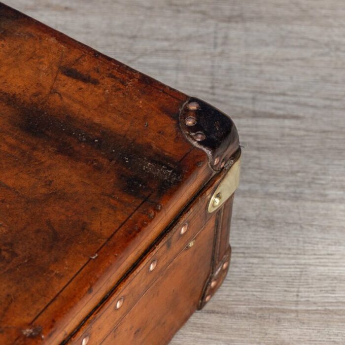 antique 20th century suitcase in natural cow hide from louis vuitton france 1910s 5