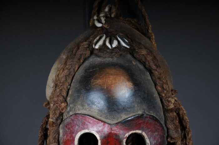 antique african wooden mask 4