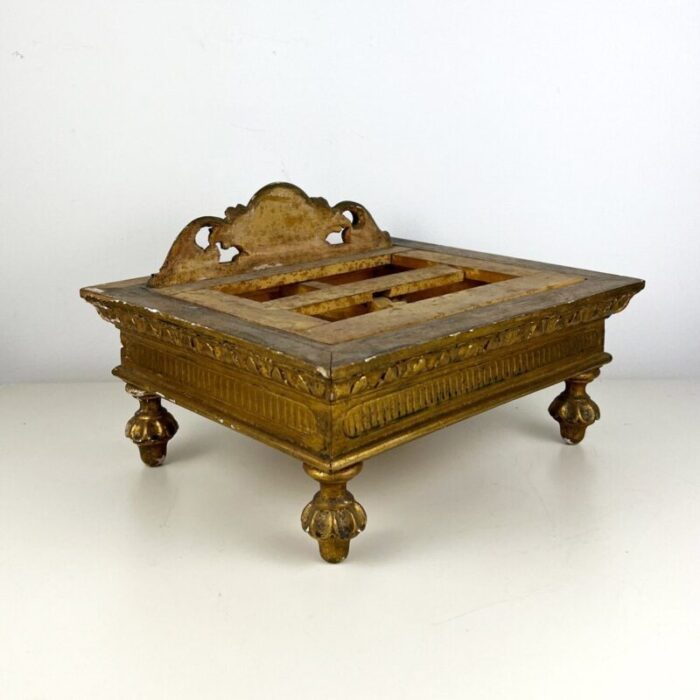 antique book stand in gilt wood 5