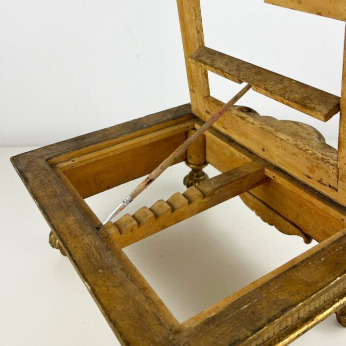 antique book stand in gilt wood 9