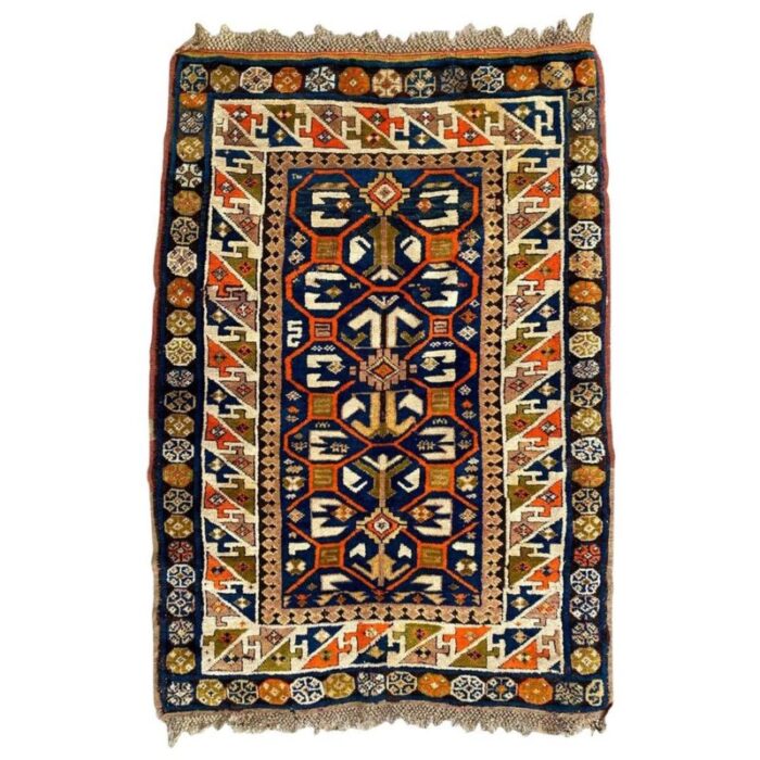 antique caucasian kazak rug 1