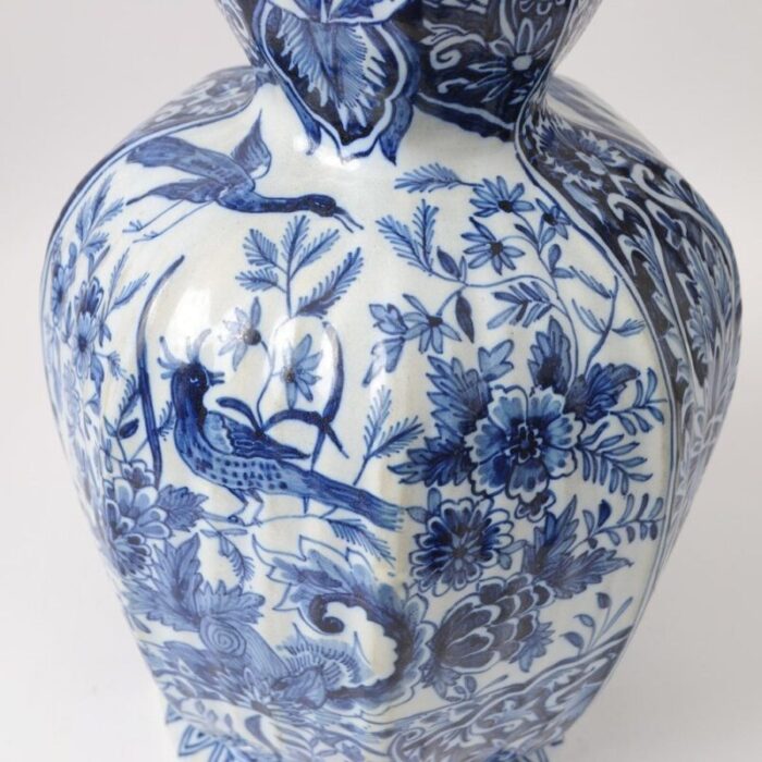 antique delft style vase by louis fourmaintraux 5