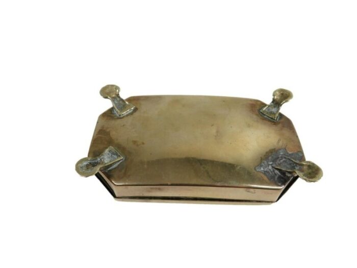 antique dutch brass tobacco tin 9