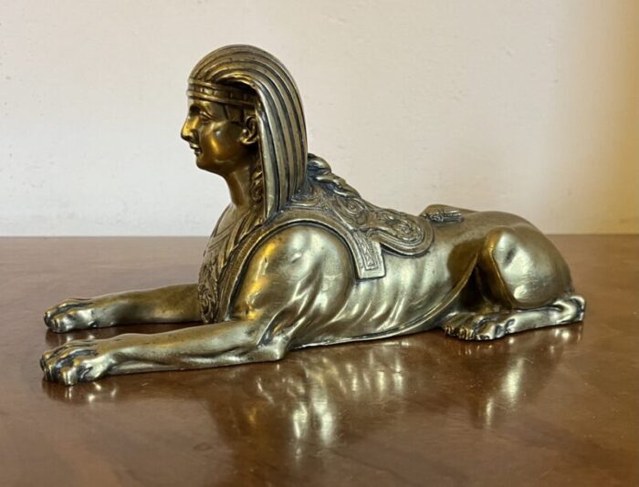 antique early 19th century english regency bronze grand tour egyptian revival sphinx 2465