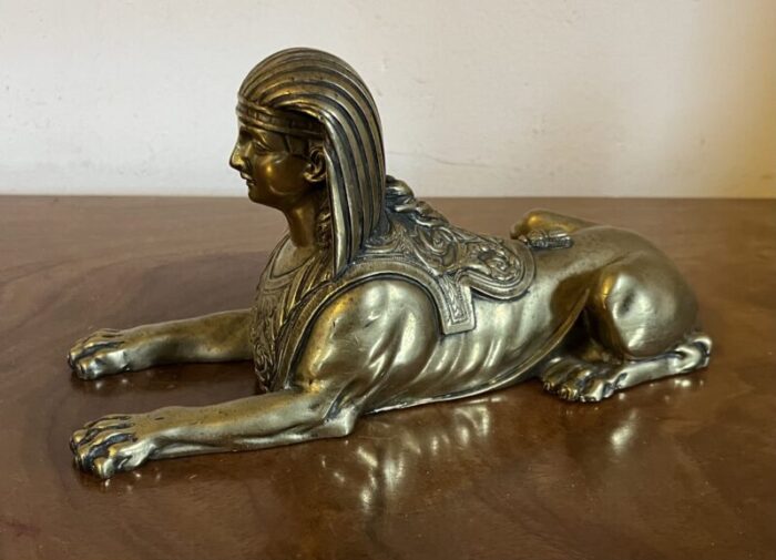 antique early 19th century english regency bronze grand tour egyptian revival sphinx 7922