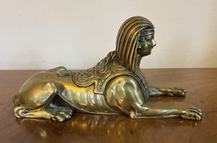 antique early 19th century english regency bronze grand tour egyptian revival sphinx 8106