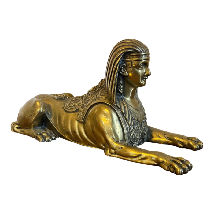 antique early 19th century english regency bronze grand tour egyptian revival sphinx 8478