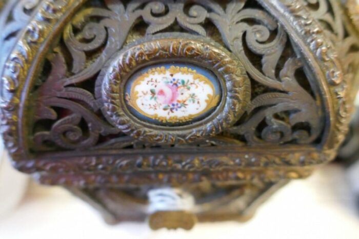 antique french casket with porcelain plaques 4