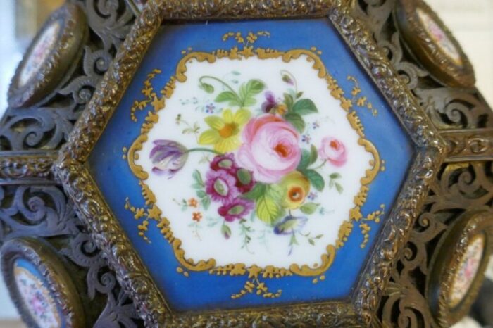 antique french casket with porcelain plaques 5