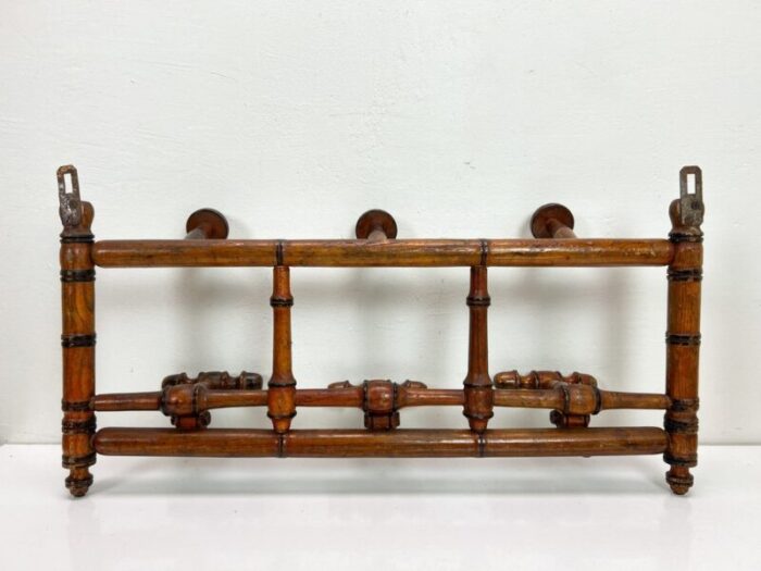 antique french faux bamboo coat rack 1890s 13