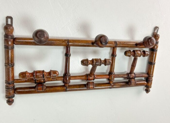 antique french faux bamboo coat rack 1890s 4