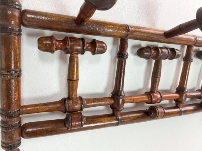 antique french faux bamboo coat rack 1890s 7