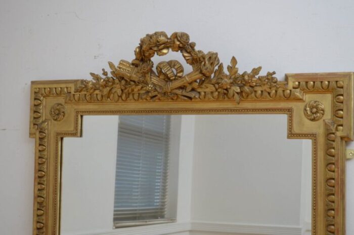 antique french gilded wall mirror 1880s 10