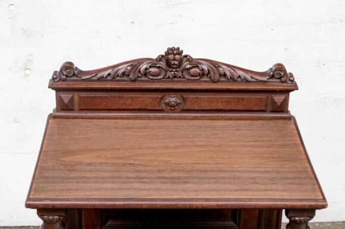 antique french walnut nightstands marble lined a pair 2624