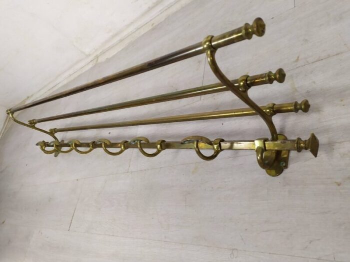 antique golden brass coat holder 2