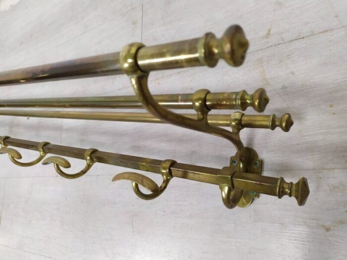 antique golden brass coat holder 5