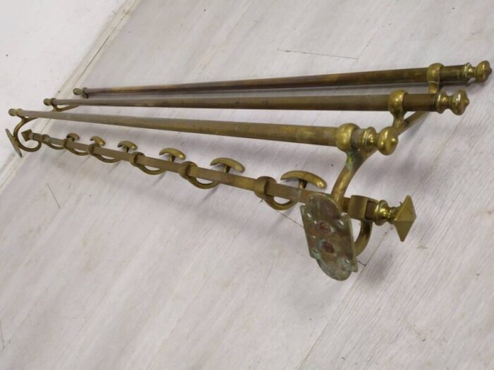 antique golden brass coat holder 6