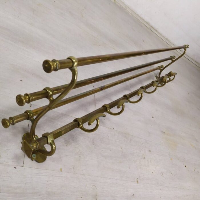 antique golden brass coat holder 8