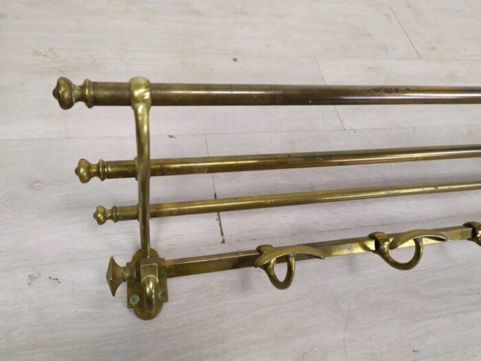 antique golden brass coat holder 9