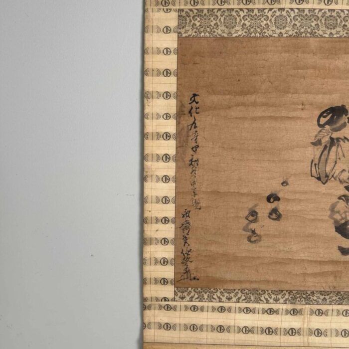 antique japanese kakemono scroll daikokuten 5