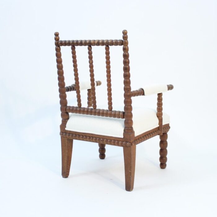 antique oak bobbin chair early 20th century 4242