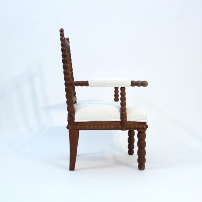 antique oak bobbin chair early 20th century 4342