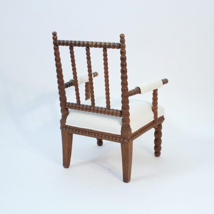 antique oak bobbin chair early 20th century 5285