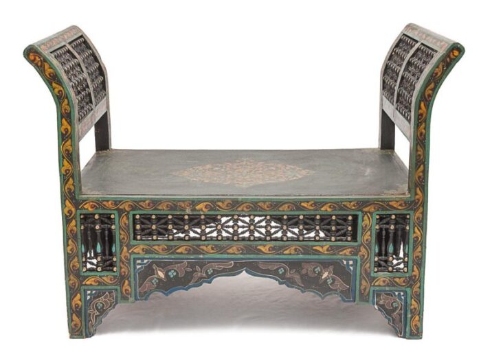 antique oriental bench 1890s 9920