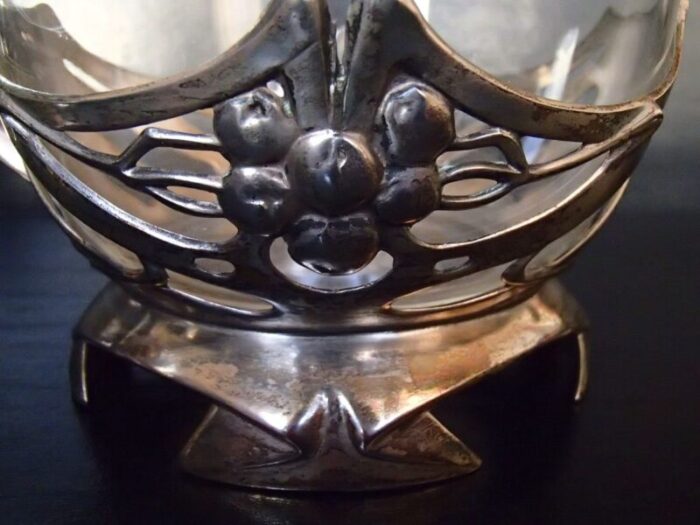 antique pewter crystal glass double bowls from bingit zinn 2