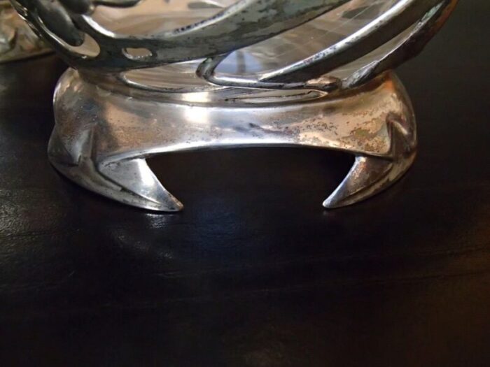 antique pewter crystal glass double bowls from bingit zinn 5