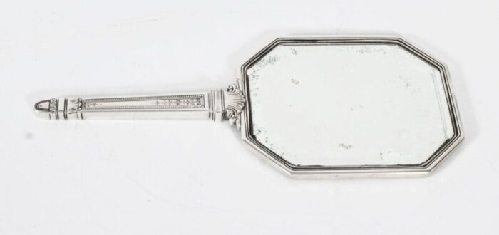 antique sterling silver tiffany co hand mirror 1890s 2