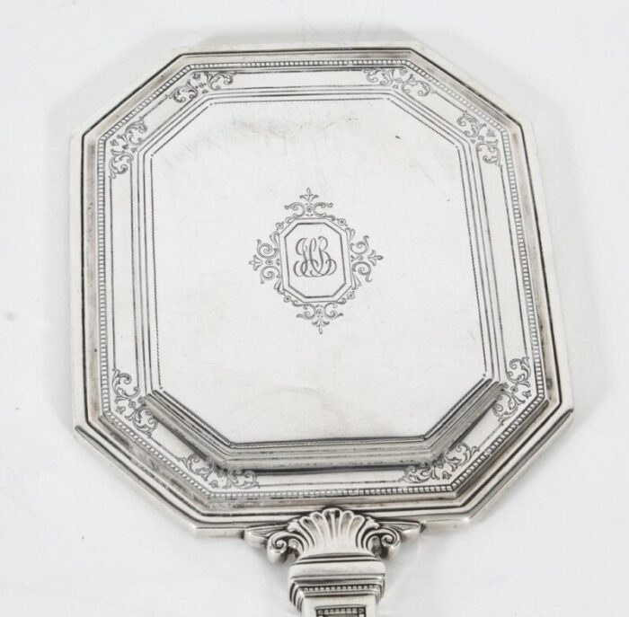 antique sterling silver tiffany co hand mirror 1890s 4