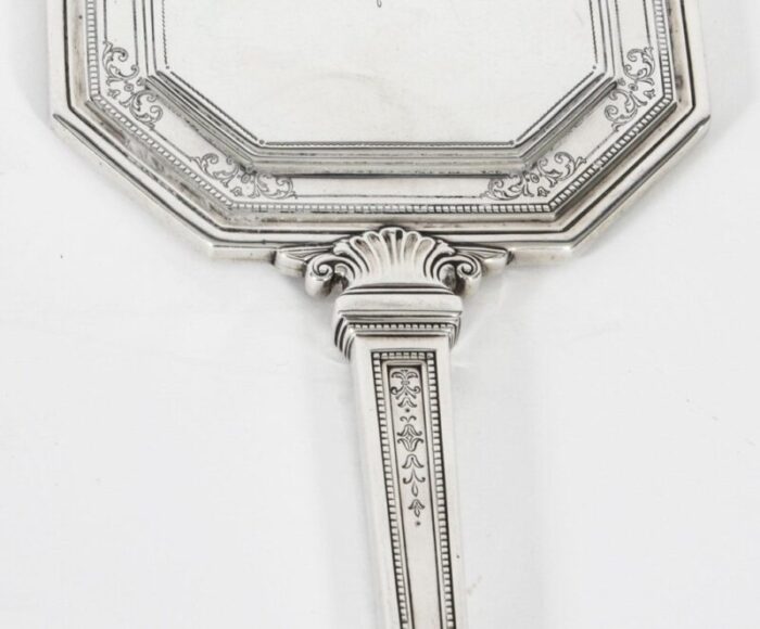 antique sterling silver tiffany co hand mirror 1890s 9