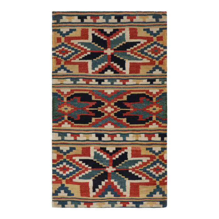 antique swedish rollakan tapestry with geometric patterns from rug and kilim 9816