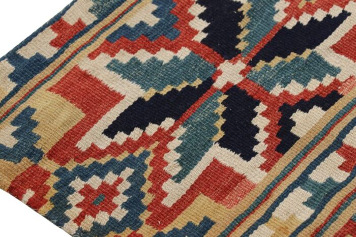 antique swedish rollakan tapestry with geometric patterns from rug and kilim 9830