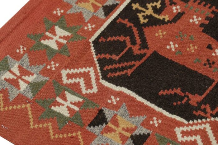 antique swedish rollakan tapestry with pictorials and medallions from rug and kilim 2212