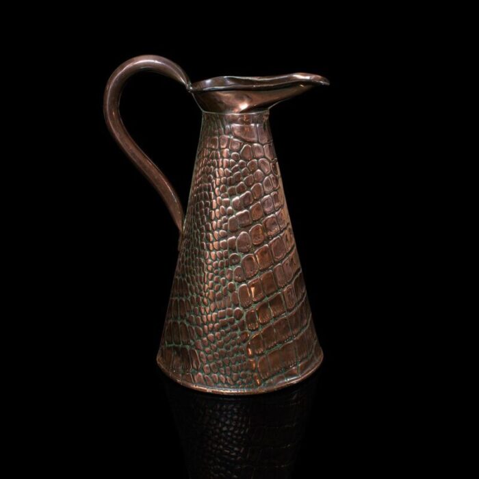 antique victorian english arts crafts serving ewer or jug in copper 2