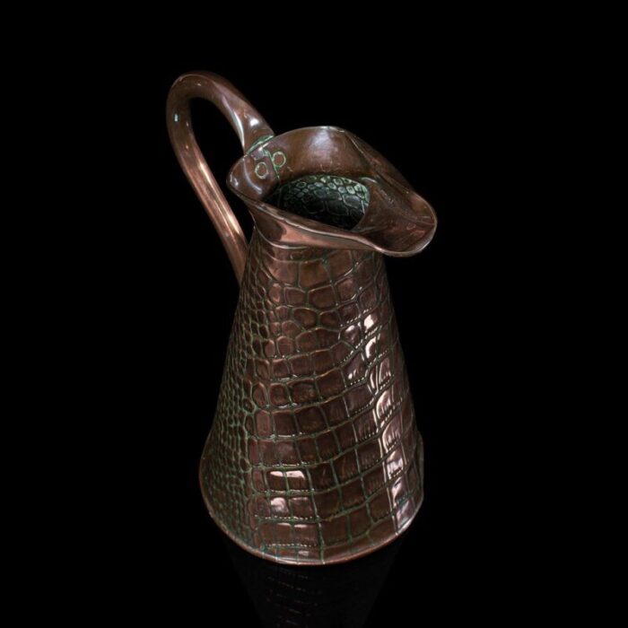 antique victorian english arts crafts serving ewer or jug in copper 8