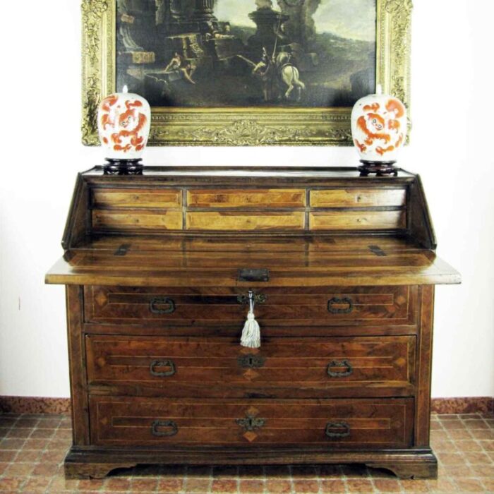 antique walnut marchigiana secretaire 1700s 9029