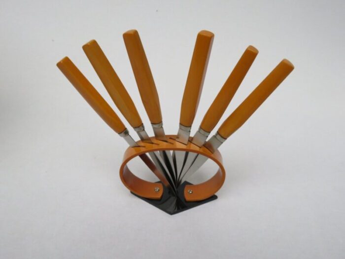 art deco bakelite fruit knife set set of 6 4