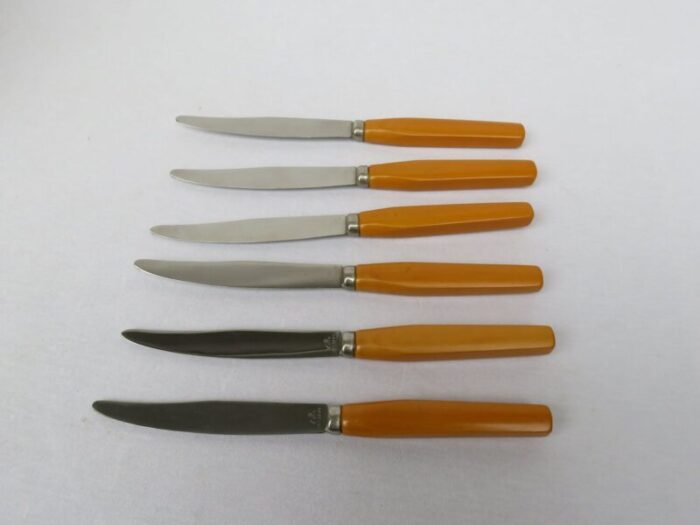 art deco bakelite fruit knife set set of 6 5