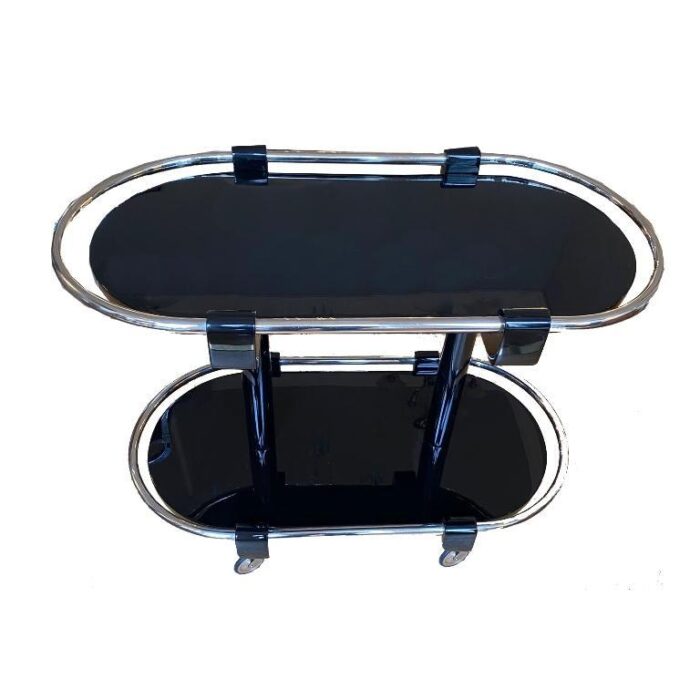 art deco bar cart in black 1242