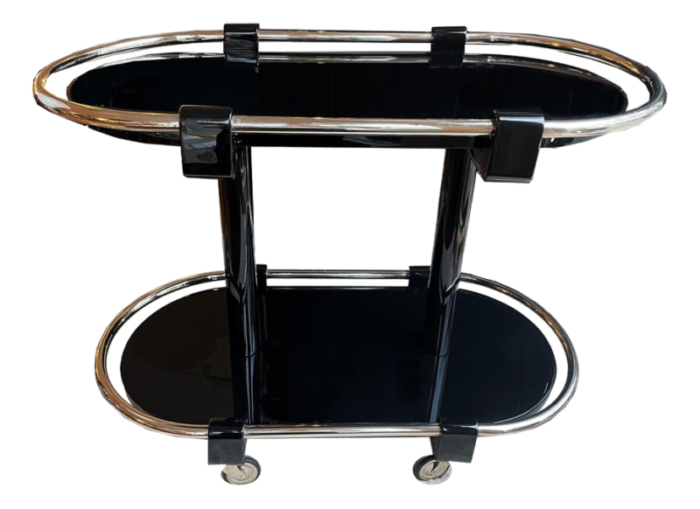 art deco bar cart in black 2833