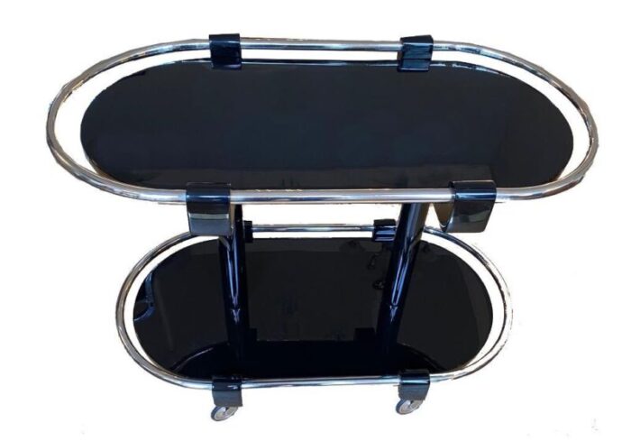 art deco bar cart in black 4024