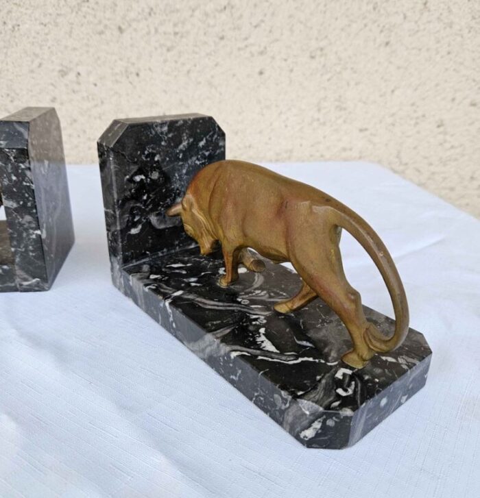 art deco bronze bookends set of 2 5