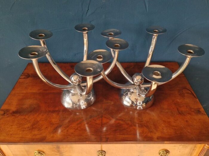 art deco candlesticks 1930 set of 2 2