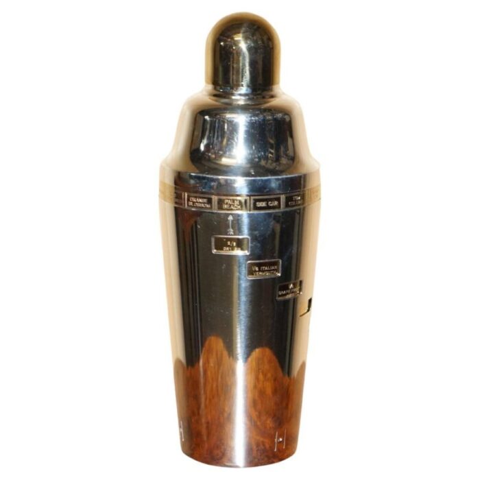 art deco chrome gilt cocktail shaker from napier usa 1930s 1